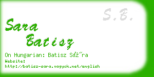 sara batisz business card